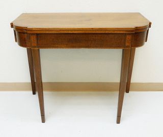 Mahogany Fold Over Occasional Table.
