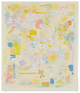 Robert Natkin (1930-2010), Untitled from the "Field Mouse Series," Lithograph in colors on wove paper, Image/Sheet: 29" H x 25" W