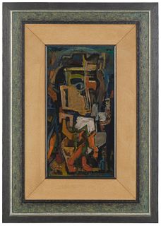 Henry Botkin (1896-1983), "The Legend," Oil on canvas board, Sight: 15.25" H x 7.75" W