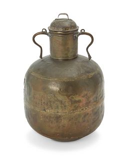 A large North African brass storage vessel