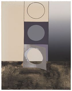 Jasper Johns (b. 1930), "Bent Stencil," from "Fragment--According to What" series, 1971, Lithograph in colors on paper, Image/Sheet:27.625" H x 20.25"