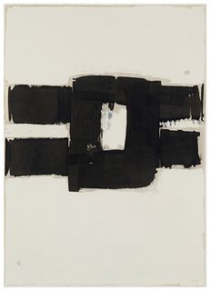 Dana Fair (20th century), "Shadow Play #15," Oil on paper, Image/Sheet: 43" H x 30" W