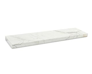 A Carrera marble low plinth table