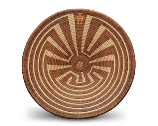 A Zulu "Isiquabetho" coiled basket