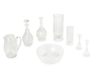 A group of Baccarat crystal table items