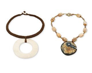 Two modernist-style necklaces