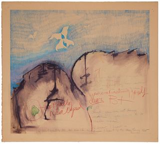 Cheryl Swannack (1946-2020), Untitled, Mixed media on paper, Image, 26.125" H x 29.25" W; Sheet: 29.5" H x 32.5" W