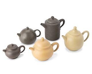 A group of Yixing Zisha ceramic teapots