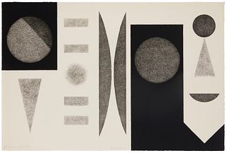 Dorothy Dehner (1901-1994), "Lunar Series #6," 1971, Lithograph on Arches paper, Image/Sheet: 24" H x 36" W