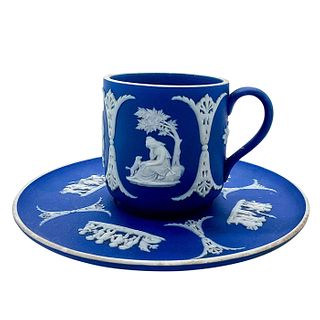 Wedgwood Jasperware Dip Cup and Saucer Set, Apollo