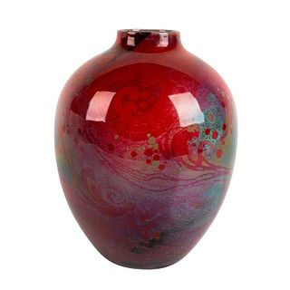 Rare Royal Doulton Sung Flambe Bird Vase, Noke & Allen