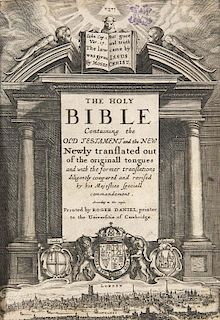 The Holy Bible. Containing the Old Testament and the New. Newly translated out of the originall tongues and with the former t