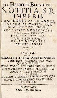 Boeckler, Johann Heinrich
Notitia S.R. Imperii: Complures Ante Annos, Ad Usum Privatum Academicae Institutionis, Per Titulos 