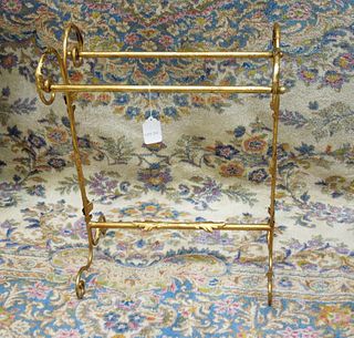 Continental Style Gilt Metal Towel / Quilt Rack.