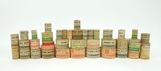 Large Quantity of Vintage Apothecary Bottle Label Rolls.