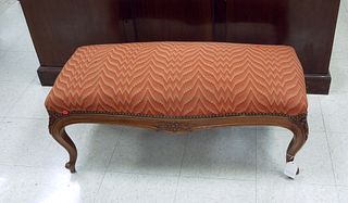 1930s Continental Upholstered Bench.