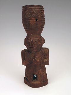 CARVED AFRICAN STATUE
