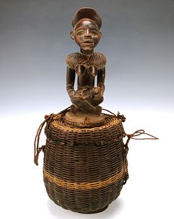 RELIQUARY YOMBÃ‰ WITH THE BASKET CONGO ZAIRE CENTRAL AFRICA