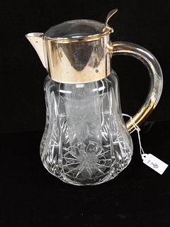 ETCHED GLASS INTERIOR CHILLER PITCHER