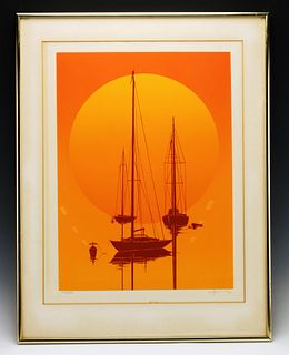 SIGNED NUMBERED PRINT OF SAILBOATS