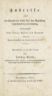 Boclo, LudwigFußreise aus der Gegend von Cassel ueber den Vogelsberg nach Heidelberg und Coblenz, von da zurueck ueber eini