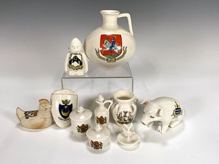 COLLECTION OF CRESTED CHINA PORCELAIN