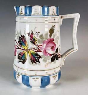 HAND PAINTED FLORAL PITCHER 