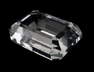TIFFANY & CO. OCTAGONAL CRYSTAL PAPERWEIGHT