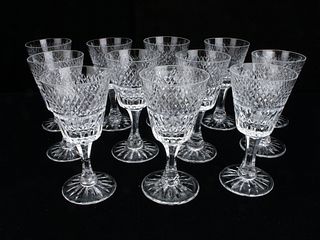 11 ROYAL BRIERLEY CRYSTAL STRATFORD CLARET SMALL GOBLETS IN BOX