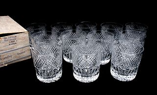 12 ROYAL BRIERLEY CRYSTAL STRATFORD OLD FASHIONED GLASSES 
