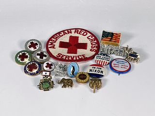 RED CROSS & POLITICAL PINS