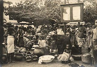 Photosammlung mit ca. 60 Photos des Obermatrosen Martin Specht von einer Fahrt im Jahr 1913/14 mit den Stationen: Afrika (18 