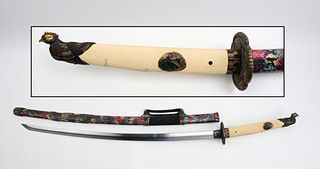 CHINESE CHANG DAO SWORD WITH DECORATIVE PHOENIX SCABBARD 