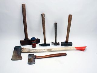 VINTAGE AXES, HAMMERS TOOLS