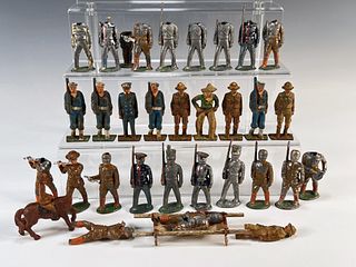 COLLECTION OF ANTIQUE PREWAR LEAD SOLIDERS 