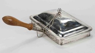 GEORGIAN ENGLISH STERLING SILVER TOASTED CHEESE DISH