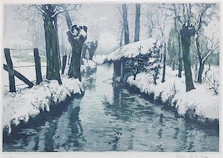 Manuel Robbe, (French, 1872-1936), Untitled (Winter)
