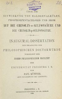 Sammelband mit 26 Dissertationsschriften aus dem Bereich der Chemie vorgelegt an der Univ. Freiburg in den Jahren 1886 und 18