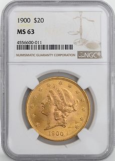 1900 NGC MS 63 Twenty Dollar Gold Liberty