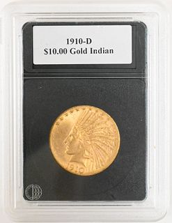 1910 D Ten Dollar Indian Gold UNC