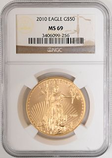 2010 NGC 69 Gold Eagle One Ounce