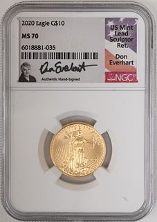 2020 NGC $10 Gold Eagle One Quarter Ounce