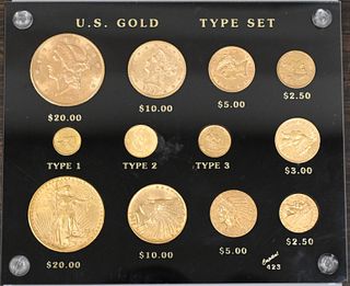 U.S. Gold Type Set 12 Coins in AU TO UNC