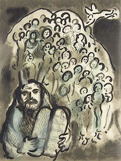 Le message biblique. Marc Chagall. Préface de Jean Chatelain. Mit einer farb. Original-Lithographie von Marc Chagall und zah
