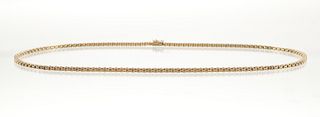 14K Gold Box Link Chain Necklace