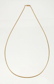 14K Gold Serpentine Chain Necklace