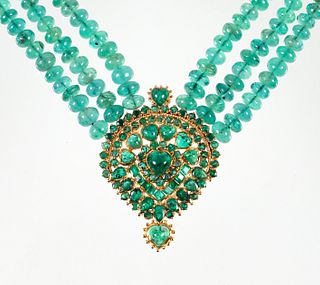 22K Emerald Necklace 