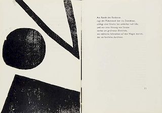 Lehner, PeterAusfallstrasse Gedichte. Mit 4 Holzschnitten von W.O. Leuenberger. Mindelheim, Drei Koenig Presse 1966. 1 Bl.,