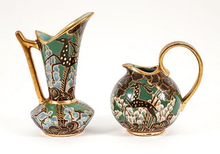 Two Raymond Chevalier for Boch Freres Faience Pitchers