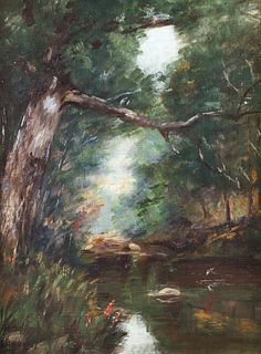 Lila Hetzel Summer Creek 1939 Oil on Canvas